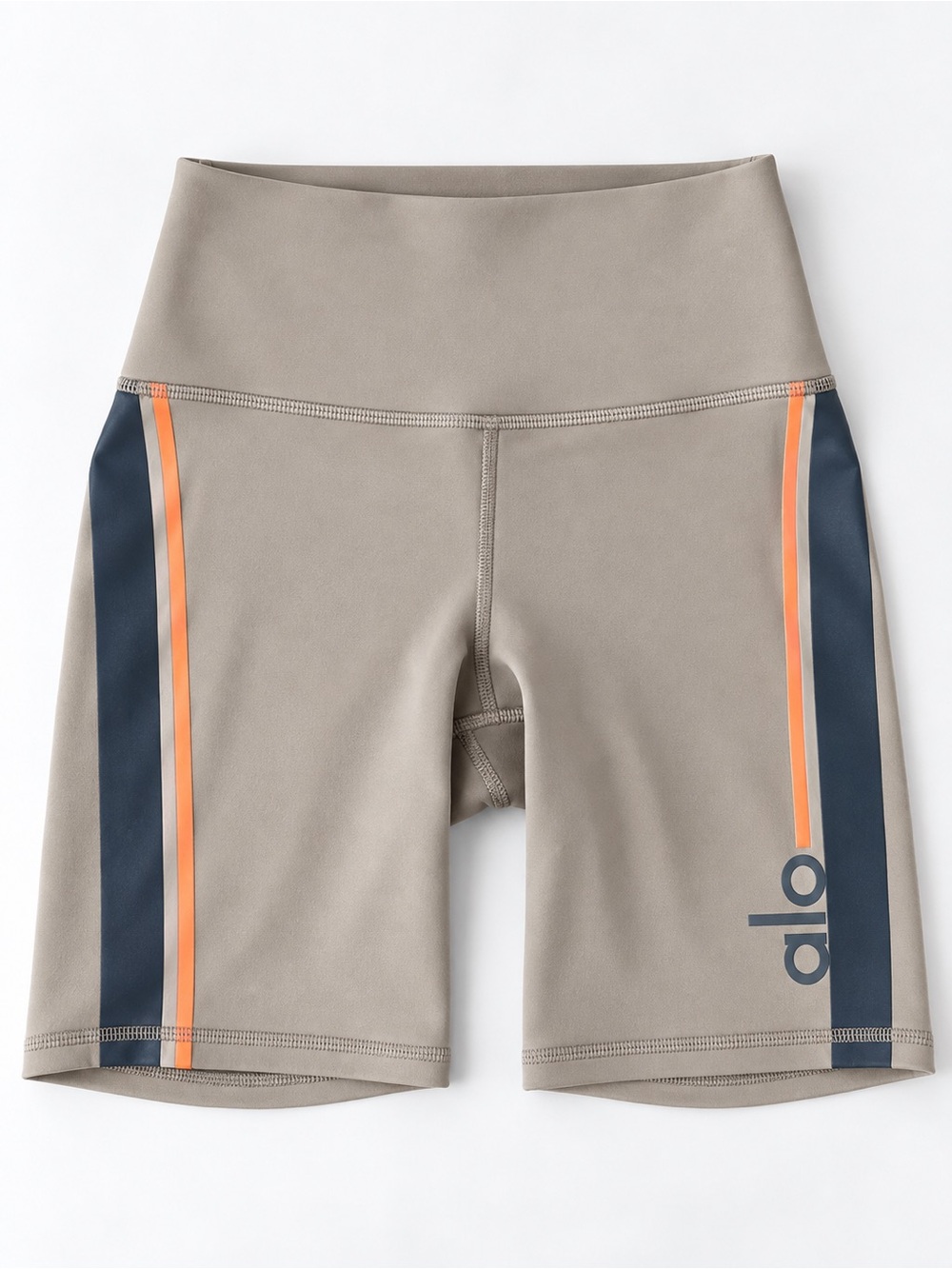 Alo yoga brown stripe spin up biker shorts size XXS/XS